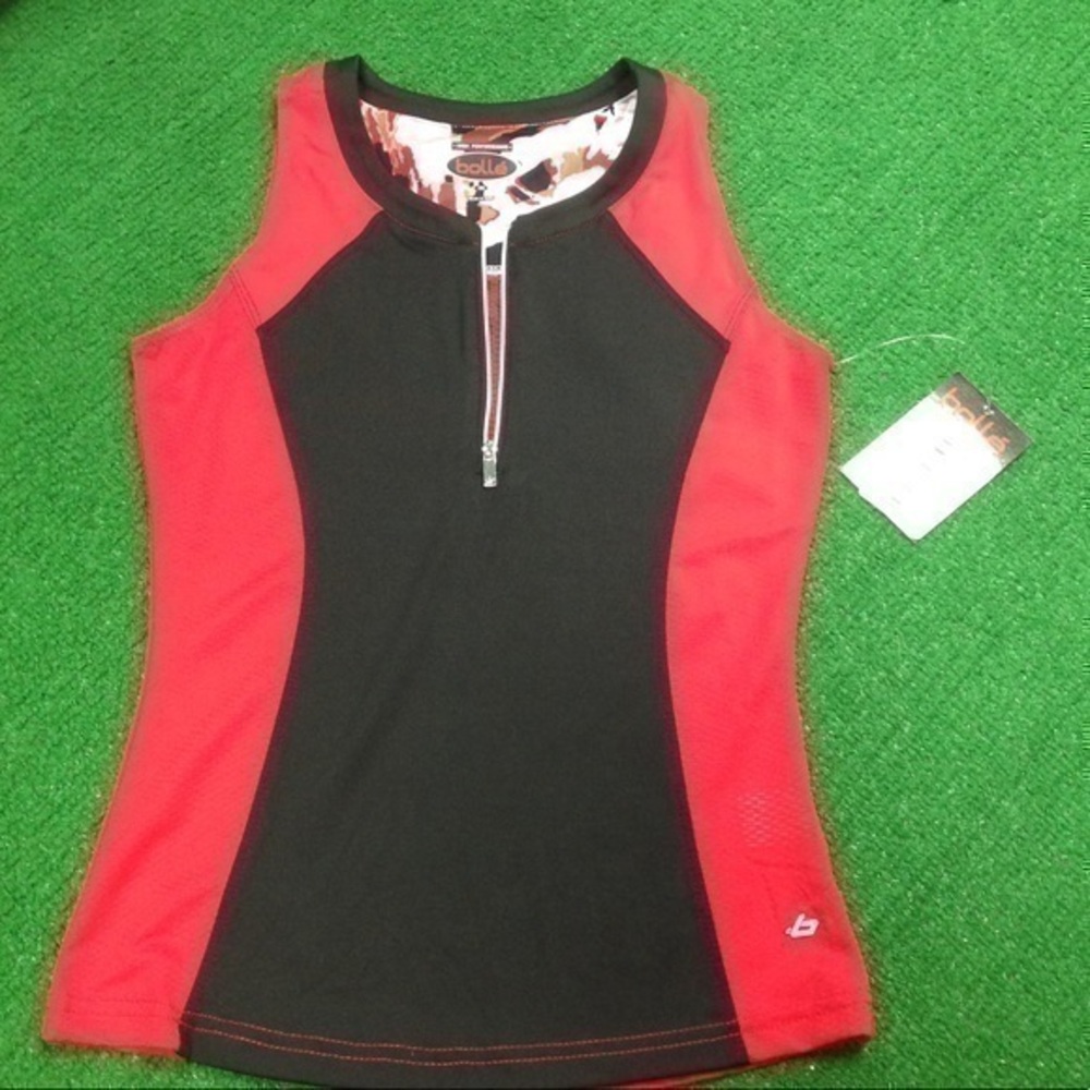 NWT Bolle activewear tank top red and black size XS